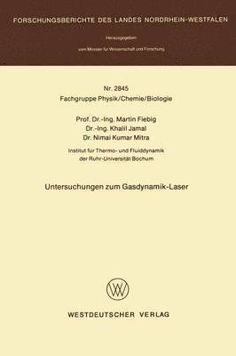 Untersuchungen zum Gasdynamik-Laser 1