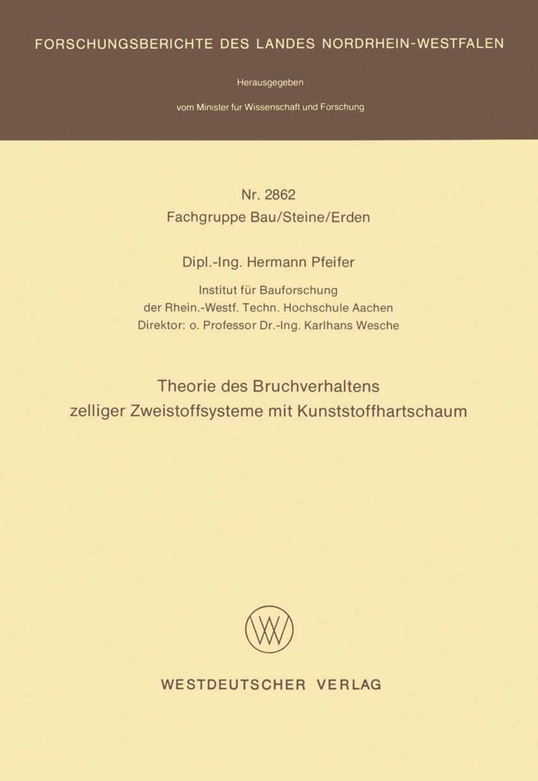 Theorie des Bruchverhaltens zelliger Zweistoffsysteme mit Kunststoffhartschaum