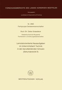 bokomslag Lernzielorientierte Hausaufgaben im Unterrichtsfach Technik in den berufsbildenden Schulen (Sekundarstufe II)