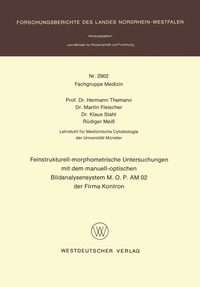 bokomslag Feinstrukturell-morphometrische Untersuchungen mit dem manuell-optischen Bildanalysensystem M.O.P AM 02 der Firma Kontron