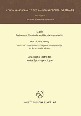 Empirische Methoden in der Sportpsychologie 1