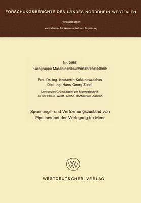 Spannungs- und Verformungszustand von Pipelines bei der Verlegung im Meer