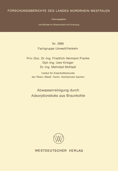 bokomslag Abwasserreinigung durch Adsorptionskoks aus Braunkohle