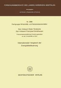 bokomslag Internationaler Vergleich der Energiebesteuerung