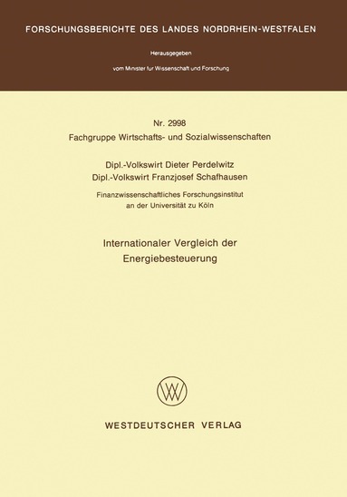 Dieter Perdelwitz - Internationaler Vergleich der Energiebesteuerung, Häftad