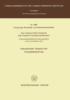 Internationaler Vergleich der Energiebesteuerung 1