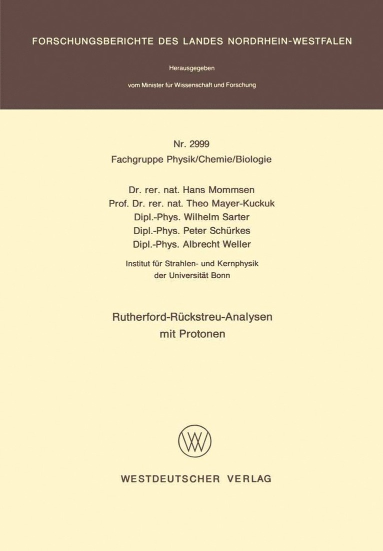 Rutherford-Rückstreu-Analysen mit Protonen