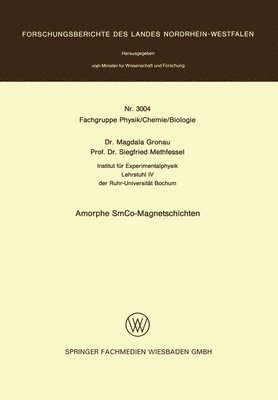 Amorphe SmCo-Magnetschichten 1