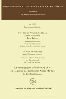 bokomslag Epidemiologische Untersuchung über die Häufigkeit der bakteriellen Niereninfektion in der Bevölkerung