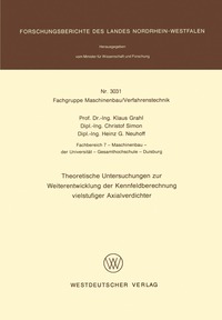 bokomslag Theoretische Untersuchungen zur Weiterentwicklung der Kennfeldberechnung vielstufiger Axialverdichter