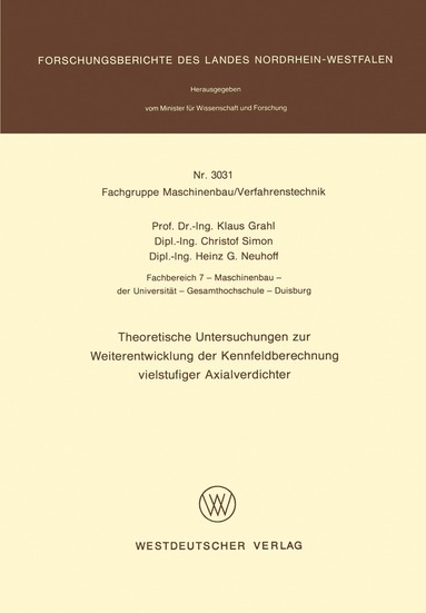 bokomslag Theoretische Untersuchungen zur Weiterentwicklung der Kennfeldberechnung vielstufiger Axialverdichter