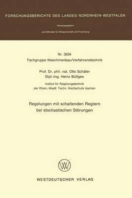 bokomslag Regelungen mit schaltenden Reglern bei stochastischen Strungen