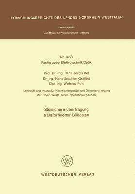 Hans Jörg Tafel - Störsichere Übertragung transformierter Bilddaten, Häftad