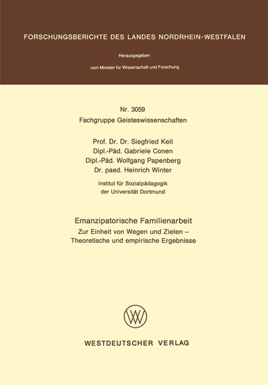 bokomslag Emanzipatorische Familienarbeit