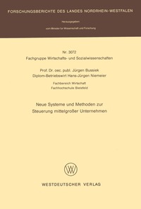 bokomslag Neue Systeme und Methoden zur Steuerung mittelgroer Unternehmen