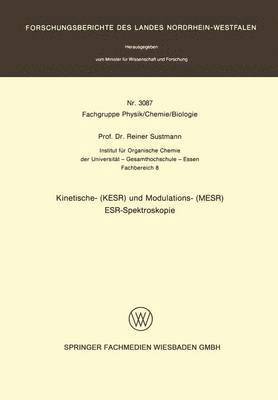 bokomslag Kinetische- (KESR) und Modulations- (MESR) ESR - Spektroskopie