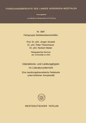 bokomslag Interaktions- und Leistungstypen im Literaturunterricht