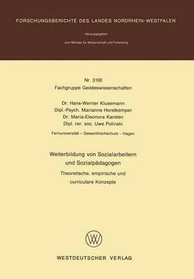 bokomslag Weiterbildung von Sozialarbeitern und Sozialpdagogen