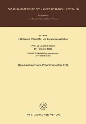 Das konometrische Programmsystem EPS 1