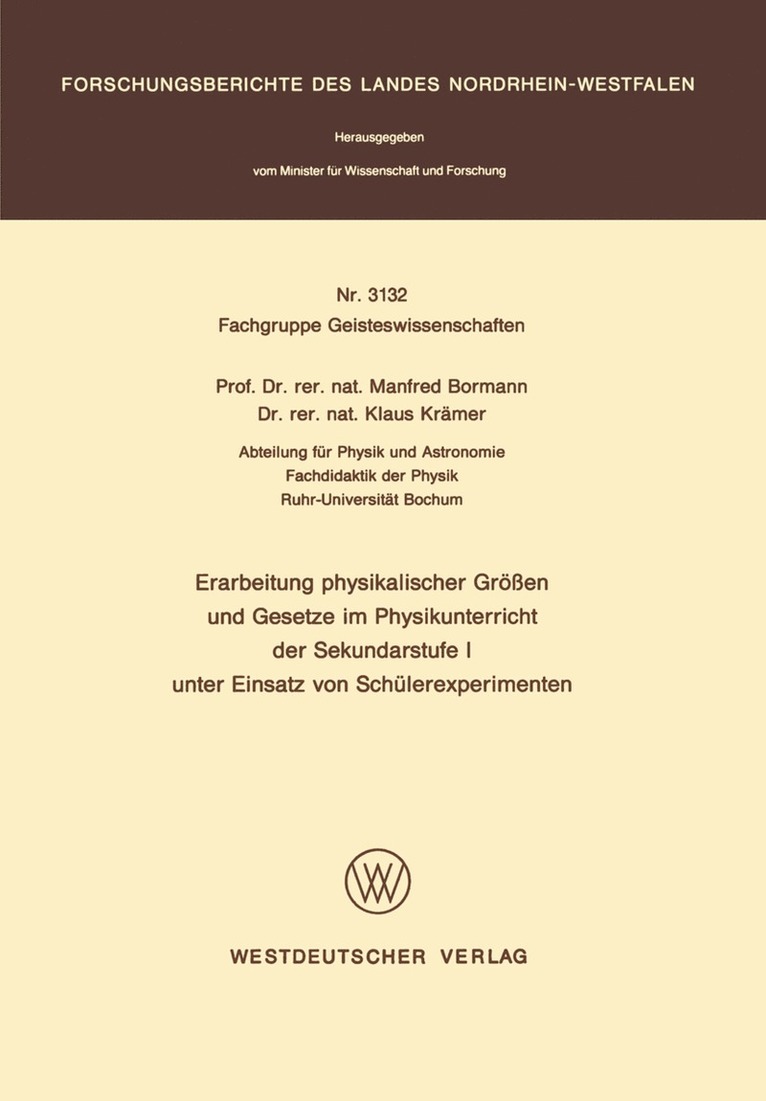 Erarbeitung physikalischer Gren und Gesetze im Physikunterricht der Sekundarstufe I unter Einsatz von Schlerexperimenten 1