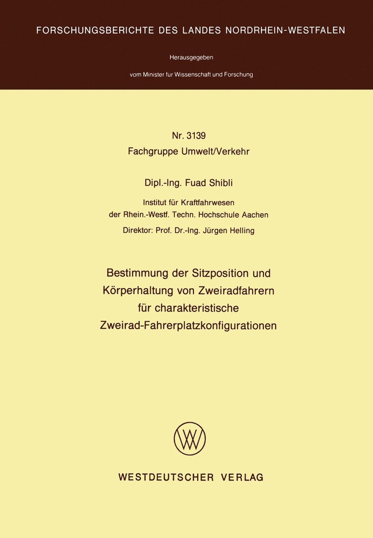 Bestimmung der Sitzposition und Krperhaltung von Zweiradfahrern fr charakteristische Zweirad-Fahrerplatzkonfigurationen 1