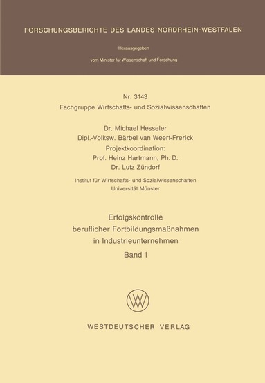 bokomslag Erfolgskontrolle beruflicher Fortbildungsmaßnahmen in Industrieunternehmen