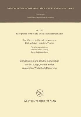 bokomslag Bercksichtigung strukturschwacher Verdichtungsgebiete in der regionalen Wirtschaftsfrderung