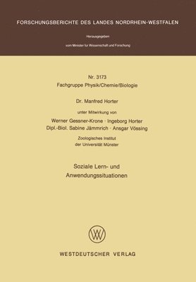 Manfred Horter - Soziale Lern- und Anwendungssituationen, Häftad