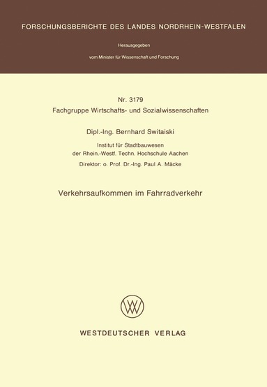 bokomslag Verkehrsaufkommen im Fahrradverkehr