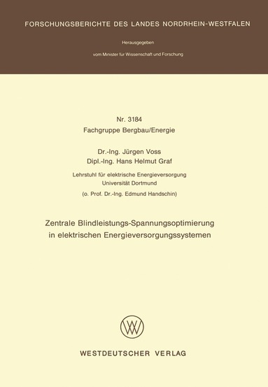 Jürgen Voss - Zentrale Blindleistungs-Spannungsoptimierung in elektrischen Energieversorgungssystemen, Häftad