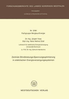 bokomslag Zentrale Blindleistungs-Spannungsoptimierung in elektrischen Energieversorgungssystemen