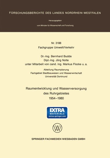 bokomslag Raumentwicklung und Wasserversorgung des Ruhrgebietes 1954 - 1980