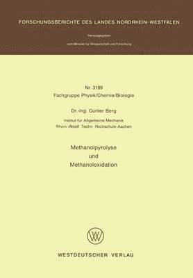 Methanolpyrolyse und Methanoloxidation 1