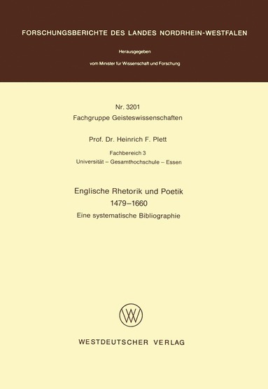 bokomslag Englische Rhetorik und Poetik 1479  1660