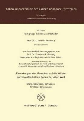 Einwirkungen der Menschen auf die Wälder der borealen kühlen Zonen der Alten Welt 1