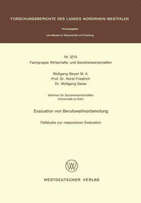 Evaluation von Berufswahlvorbereitung 1