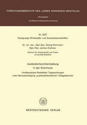 Georg Ruhrmann - Ausländerberichterstattung in der Kommune, Häftad