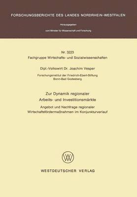 bokomslag Zur Dynamik regionaler Arbeits- und Investitionsmrkte