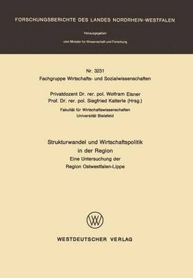 bokomslag Strukturwandel und Wirtschaftspolitik in der Region