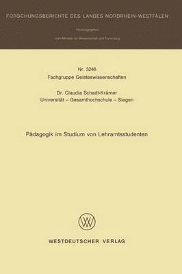 Pdagogik im Studium von Lehramtsstudenten 1