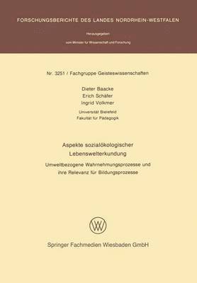 Aspekte sozialkologischer Lebenswelterkundung 1