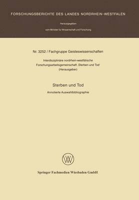 bokomslag Sterben und Tod