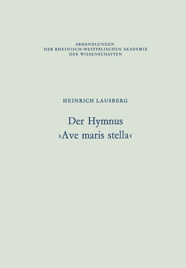 bokomslag Der Hymnus ?Ave maris stella?
