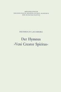bokomslag Der Hymnus Veni Creator Spiritus