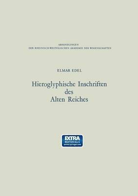 bokomslag Hieroglyphische Inschriften des Alten Reiches