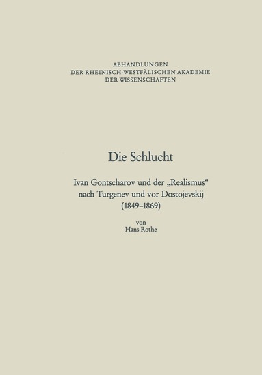 Hans Rothe - Die Schlucht, Häftad