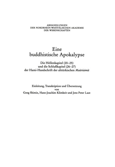 Shimin Geng - Eine Buddhistische Apokalypse, Häftad