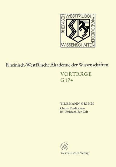 Tilemann Grimm - Chinas Traditionen im Umbruch der Zeit, Häftad