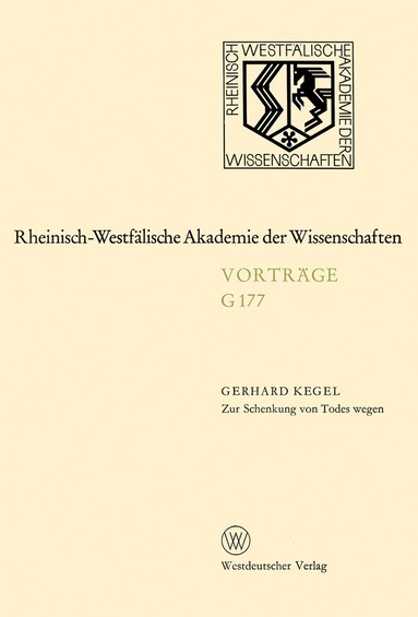Gerhard Kegel - Zur Schenkung von Todes wegen, Häftad
