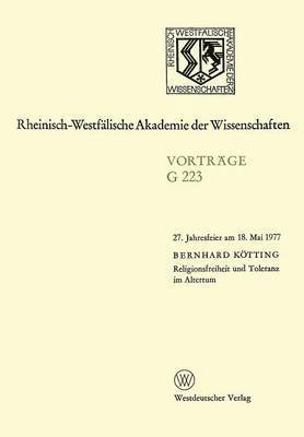 Religionsfreiheit und Toleranz im Altertum 1